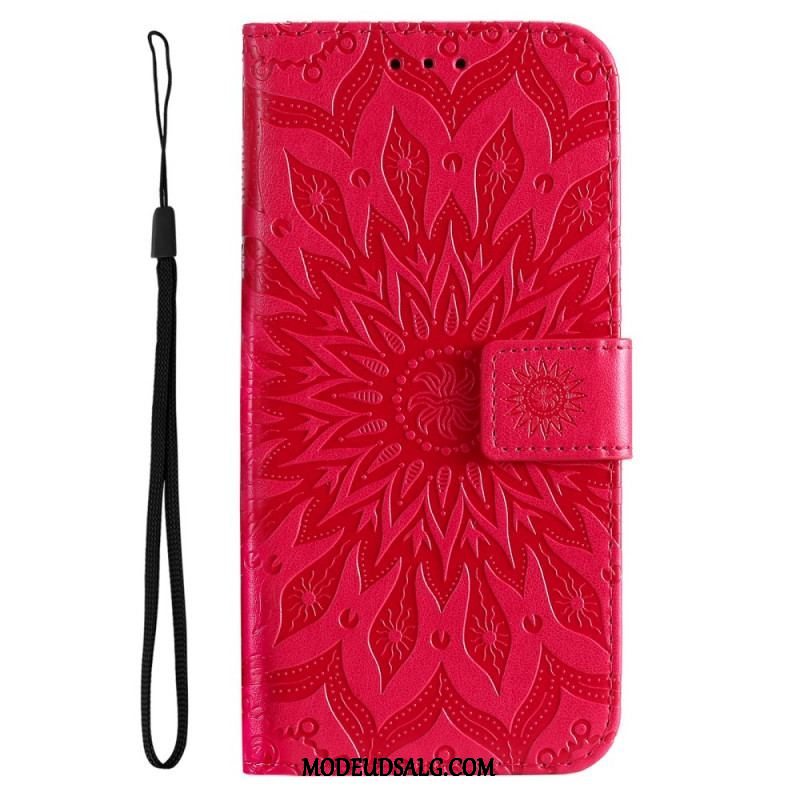 Flip Cover Oppo Find X5 Lite Med Snor Strappy Sun Mandala