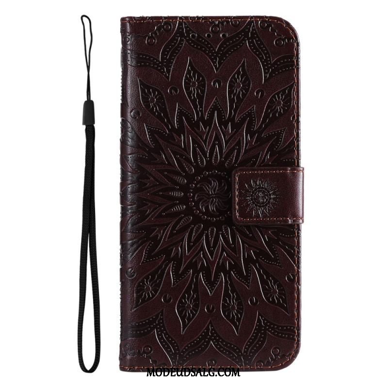 Flip Cover Oppo Find X5 Lite Med Snor Strappy Sun Mandala