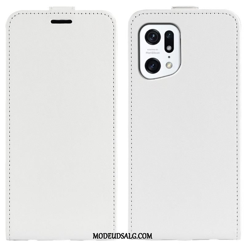 Flip Cover Oppo Find X5 Læder Cover Sammenfoldelig