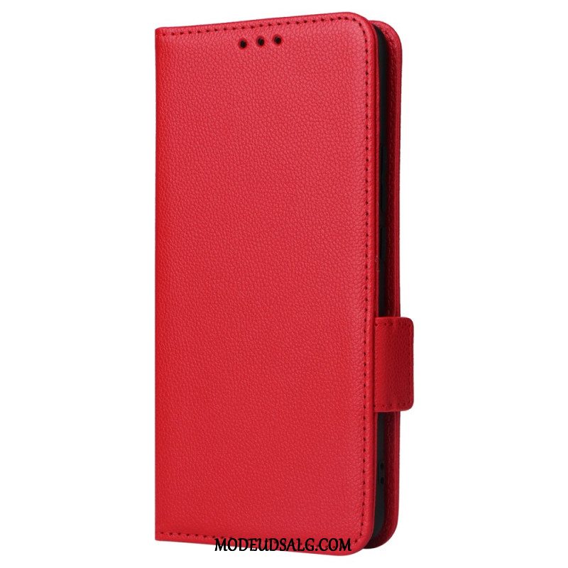 Flip Cover Oppo Reno 11 5g Litchi-tekstur Med Rem