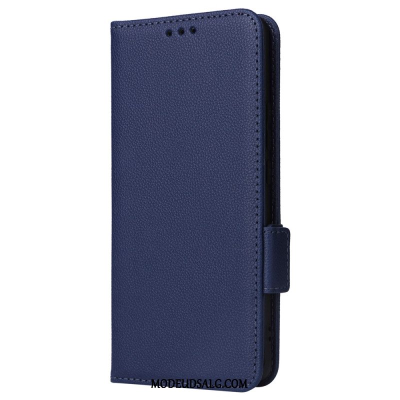 Flip Cover Oppo Reno 11 5g Litchi-tekstur Med Rem