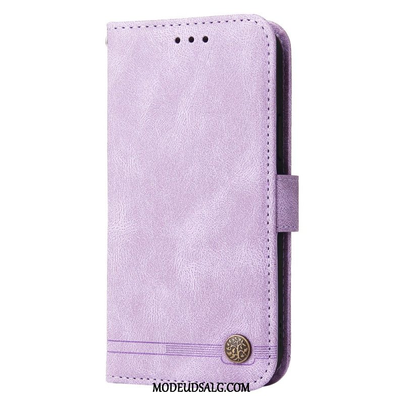 Flip Cover Oppo Reno 11 5g Nitte Ruskindseffekt