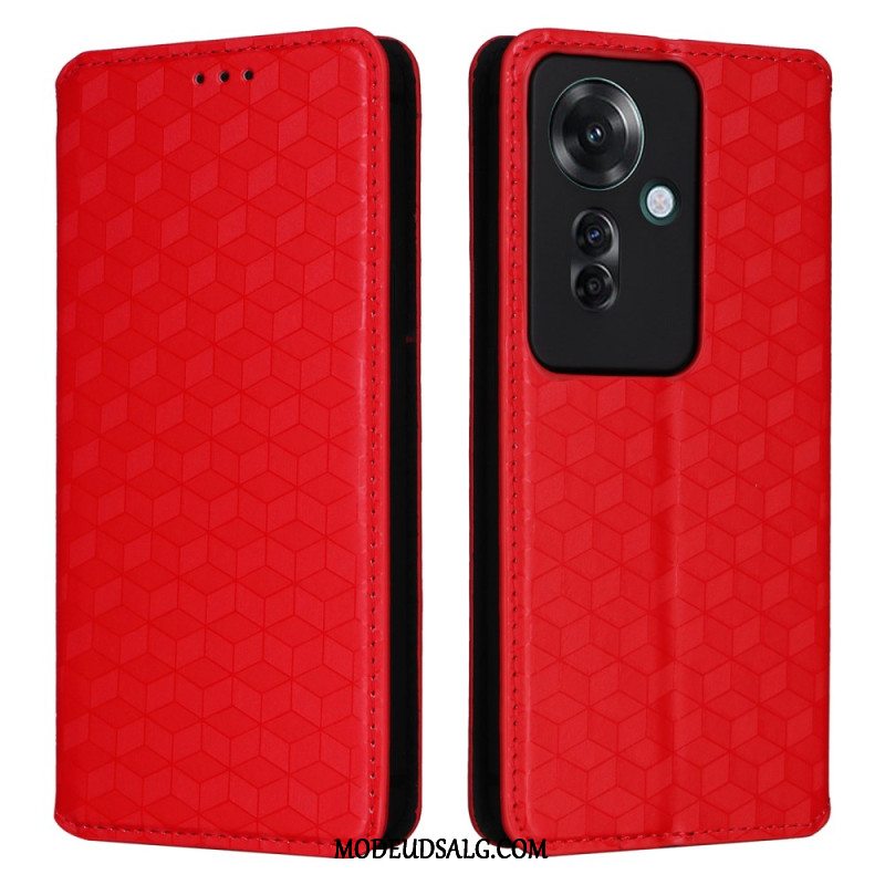 Flip Cover Oppo Reno 11f 5g Diamantmønster