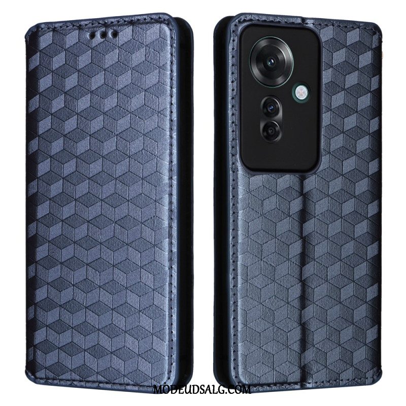 Flip Cover Oppo Reno 11f 5g Diamantmønster