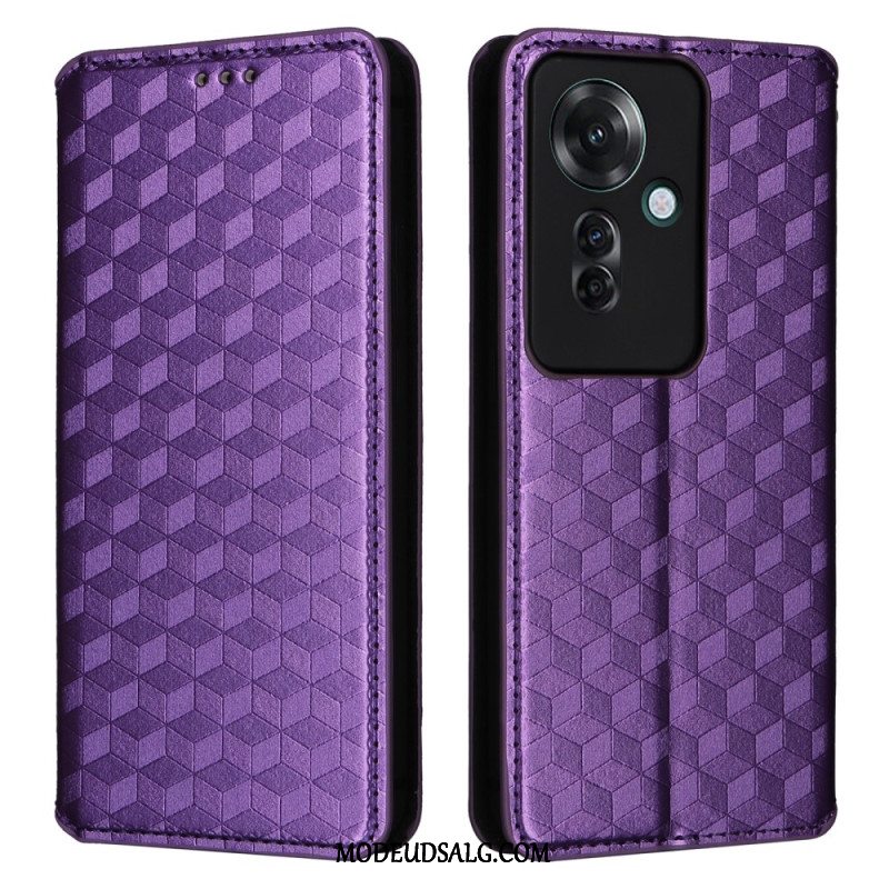 Flip Cover Oppo Reno 11f 5g Diamantmønster