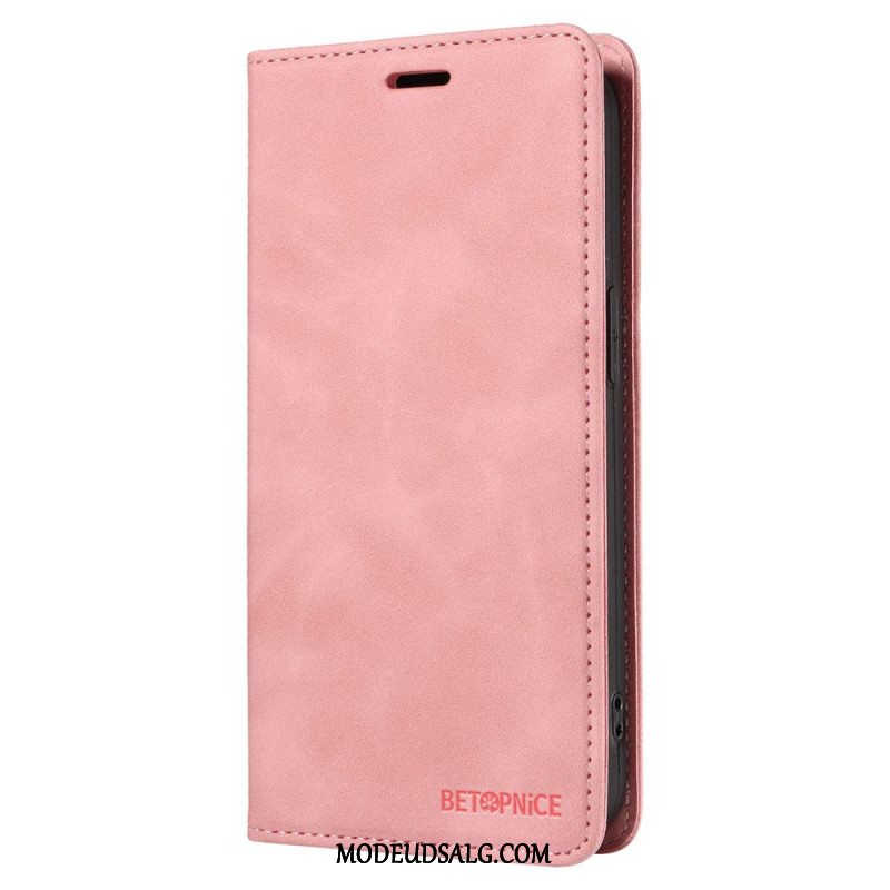 Flip Cover Oppo Reno 12 5g Betopnice Ruskindseffekt Rfid-blokering