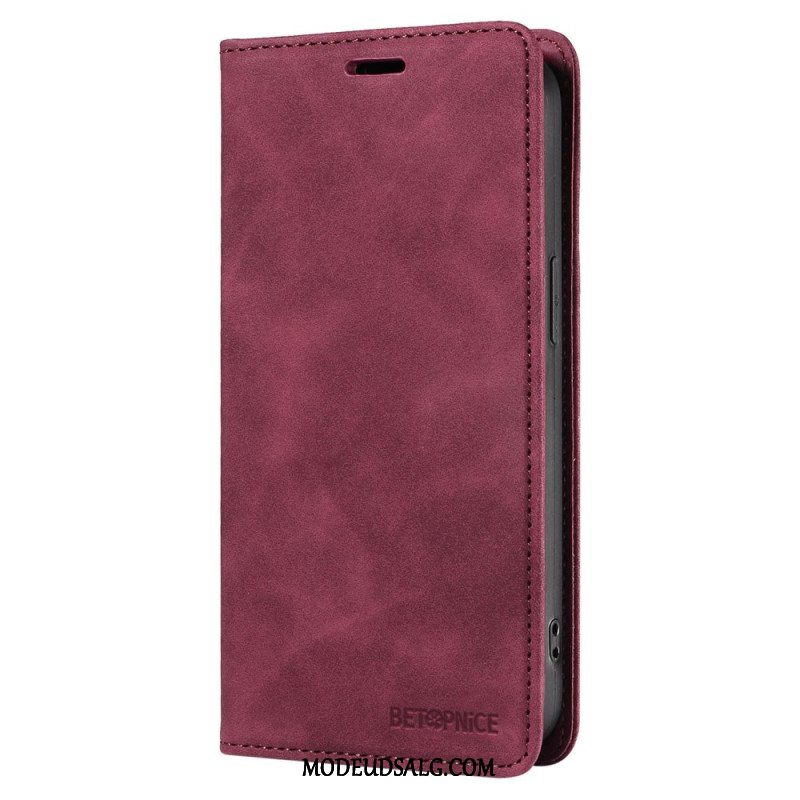 Flip Cover Oppo Reno 12 5g Betopnice Ruskindseffekt Rfid-blokering