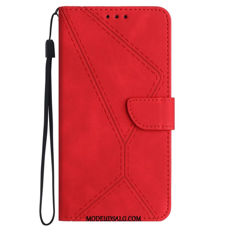 Flip Cover Oppo Reno 12f 5g Liner Og Snoretræk