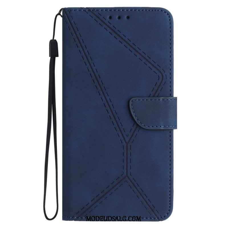 Flip Cover Oppo Reno 12f 5g Liner Og Snoretræk