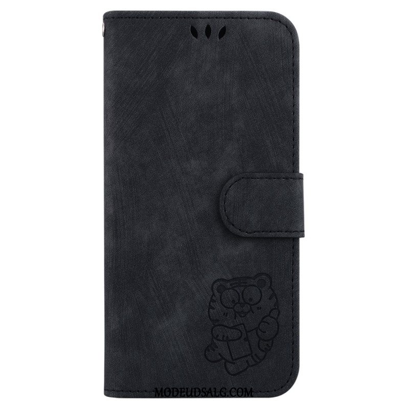 Flip Cover Oppo Reno 12f 5g Tigermønster