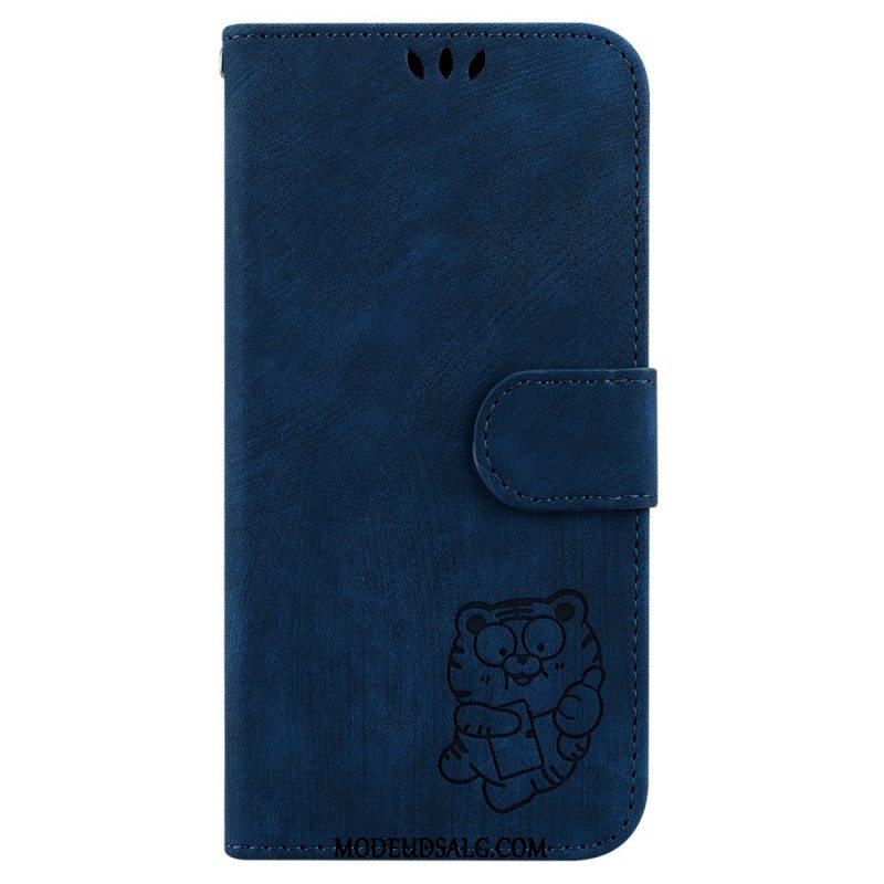 Flip Cover Oppo Reno 12f 5g Tigermønster