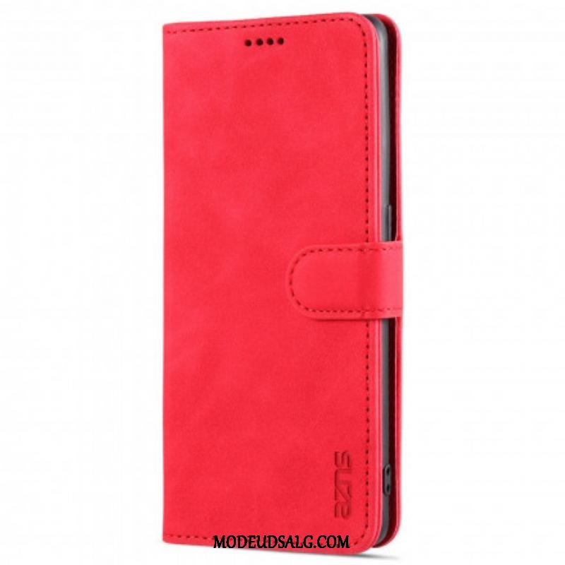 Flip Cover Oppo Reno 6 5G Azns Lædereffekt