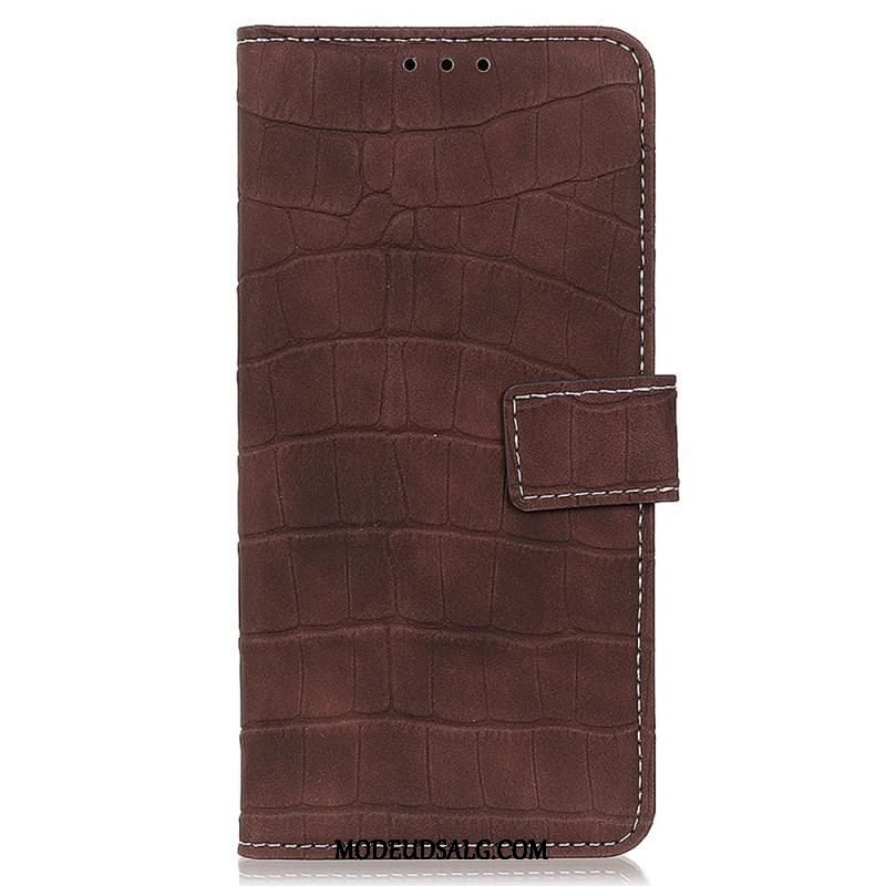 Flip Cover Oppo Reno 7 Krokodillehudstil