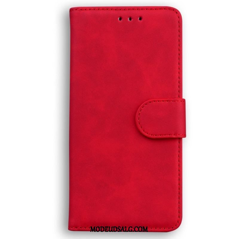 Flip Cover Oppo Reno 8 Couture Lædereffekt