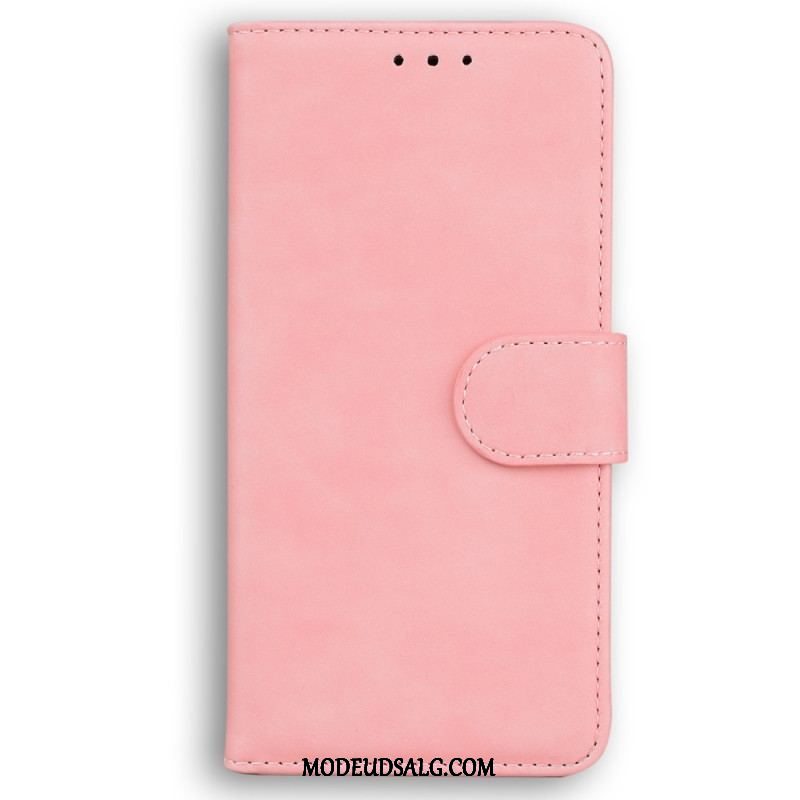 Flip Cover Oppo Reno 8 Couture Lædereffekt