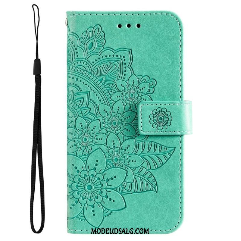 Flip Cover Oppo Reno 8 Med Snor Strappy Floral