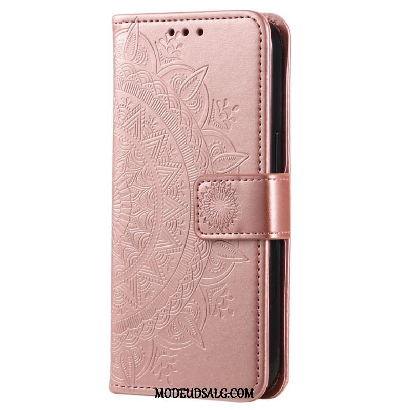 Flip Cover Oppo Reno 8 Med Snor Strappy Sun Mandala