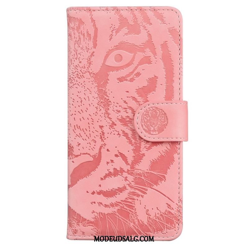 Flip Cover Oppo Reno 8 Pro Tiger Fodaftryk