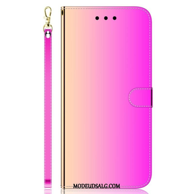 Flip Cover Oppo Reno 8 Spejl Og Snor