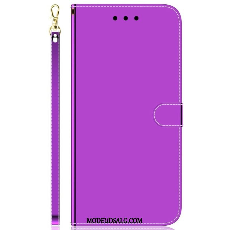 Flip Cover Oppo Reno 8 Spejl Og Snor