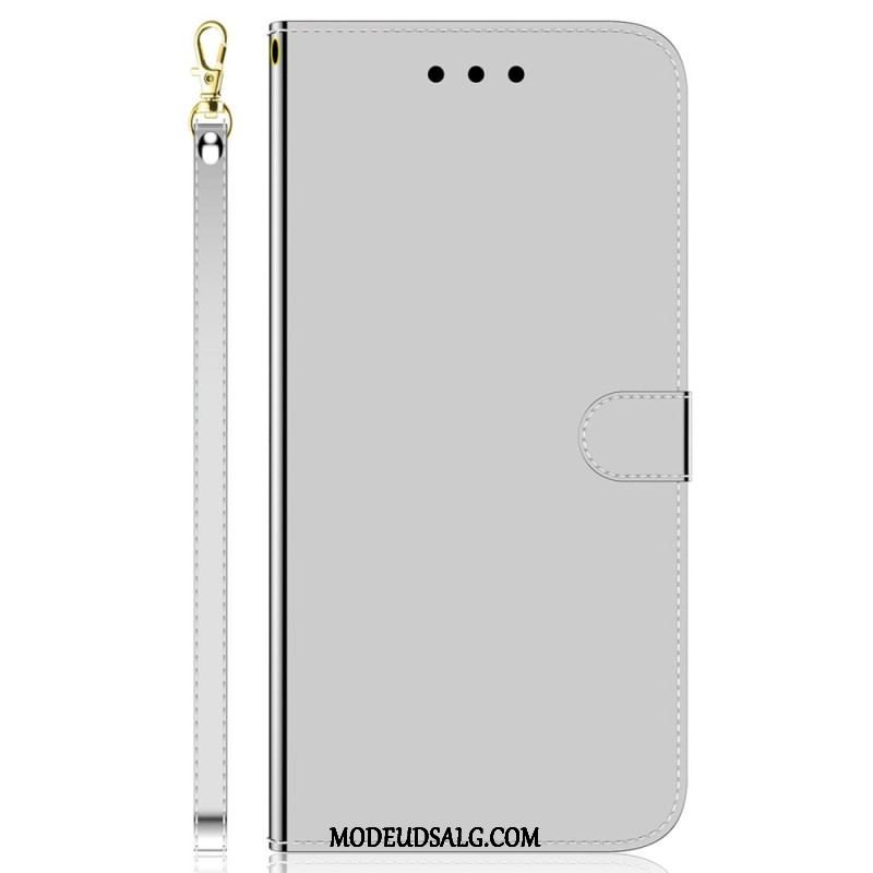 Flip Cover Oppo Reno 8 Spejl Og Snor