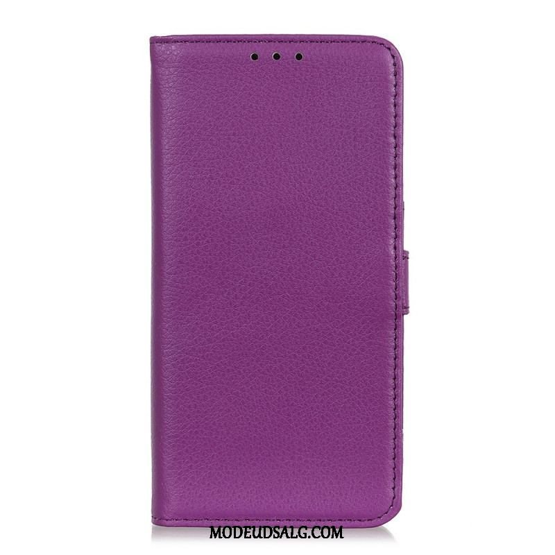 Flip Cover Samsung Galaxy A13 5G / A04s Premium Litchi Imiteret Læder