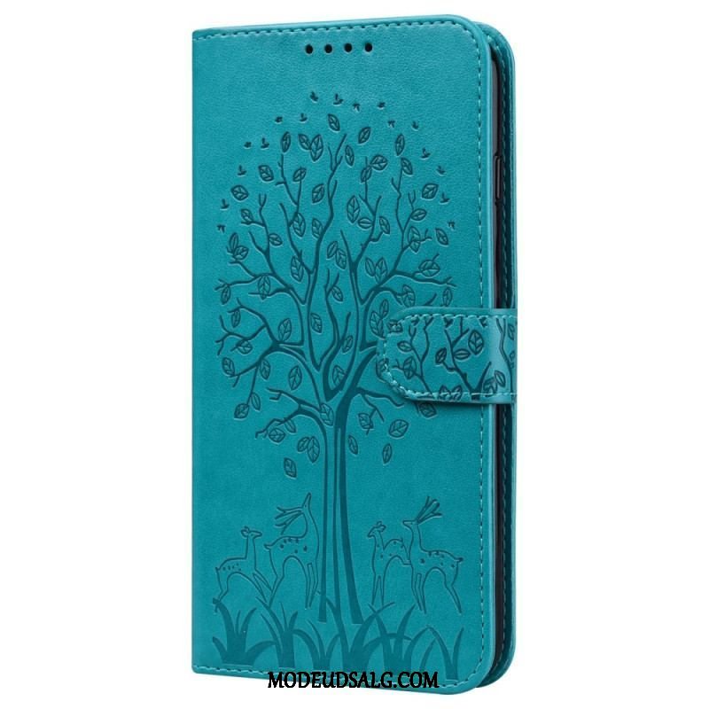 Flip Cover Samsung Galaxy A13 5G / A04s Træ Og Hjorte