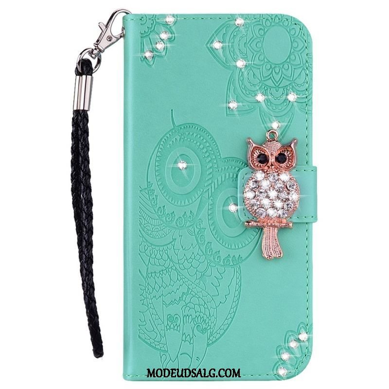 Flip Cover Samsung Galaxy A13 5G / A04s Ugle Mandala Og Charm