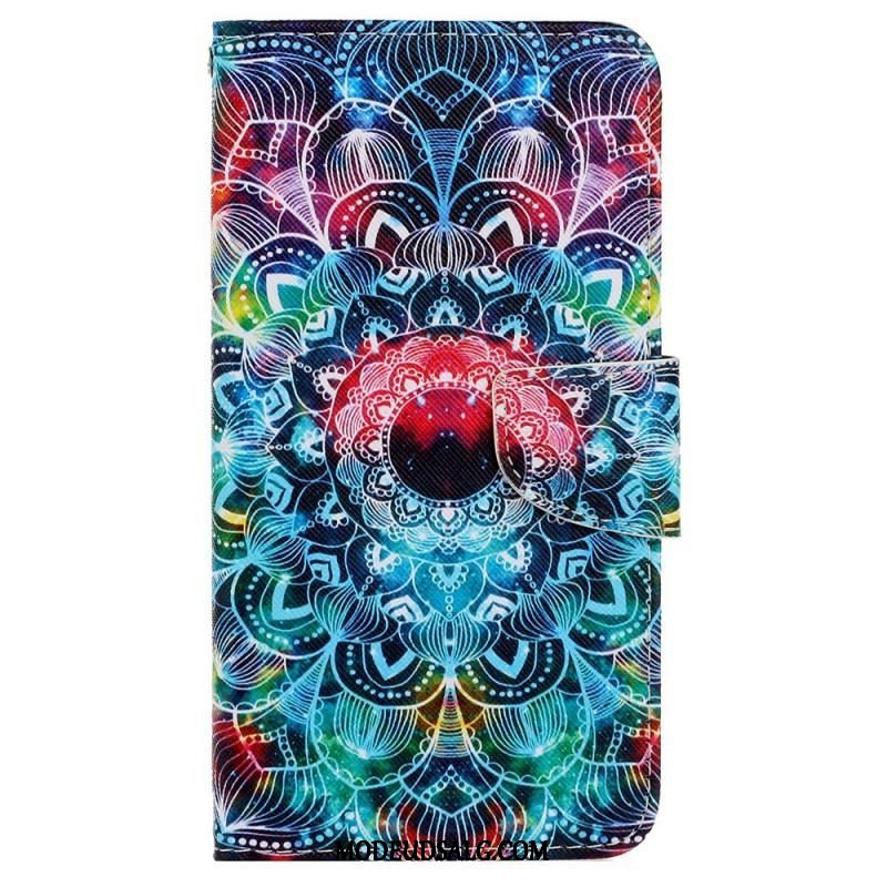 Flip Cover Samsung Galaxy A13 Med Snor Prangende Strappy Mandala