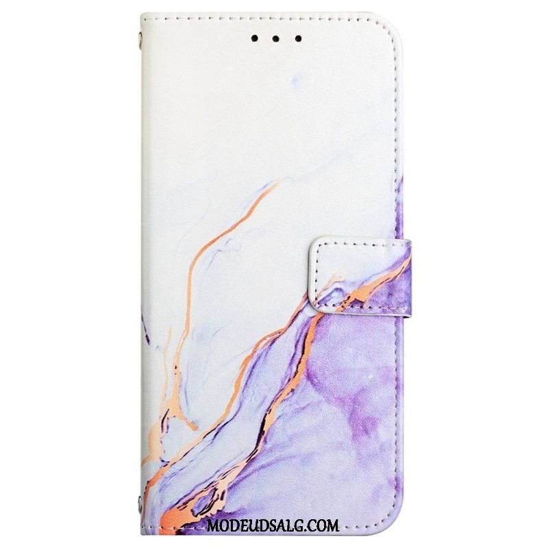 Flip Cover Samsung Galaxy A13 Med Snor Strip Marmor