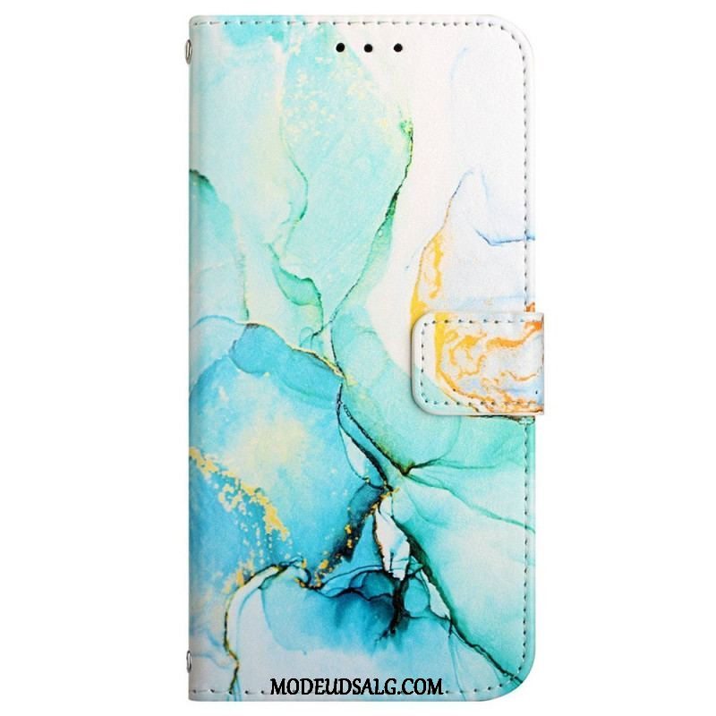 Flip Cover Samsung Galaxy A13 Med Snor Strip Marmor