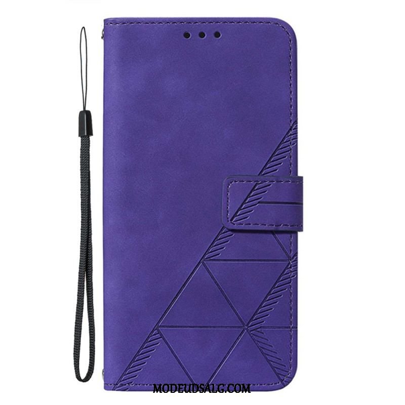 Flip Cover Samsung Galaxy A13 Mønster Med Rem