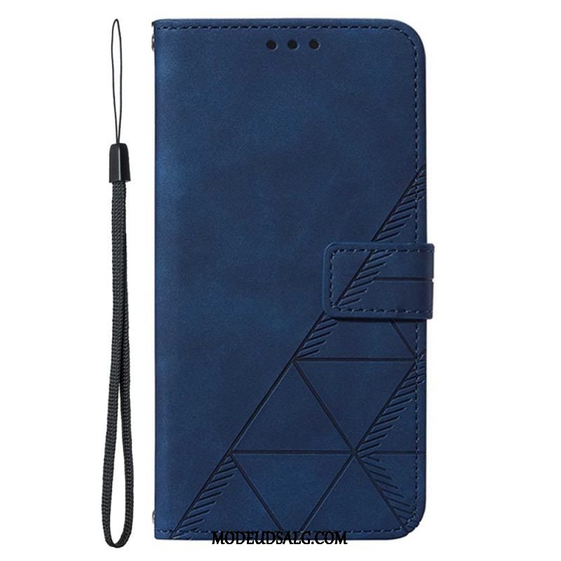 Flip Cover Samsung Galaxy A13 Mønster Med Rem