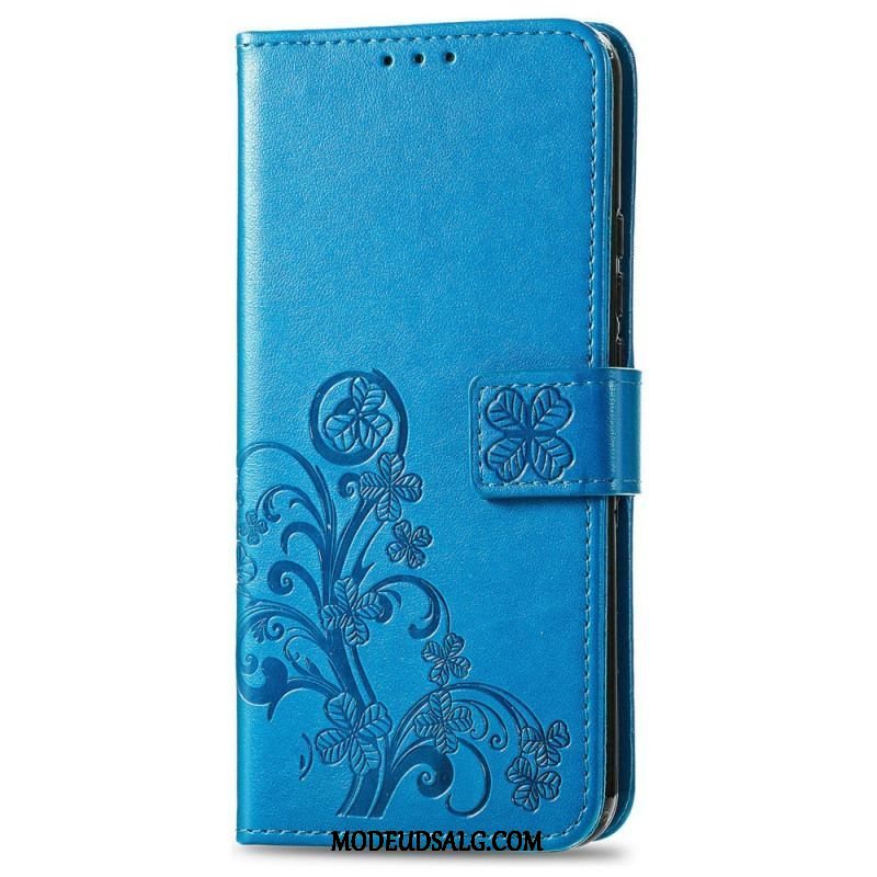 Flip Cover Samsung Galaxy A14 / A14 5G Abstrakte Blomster