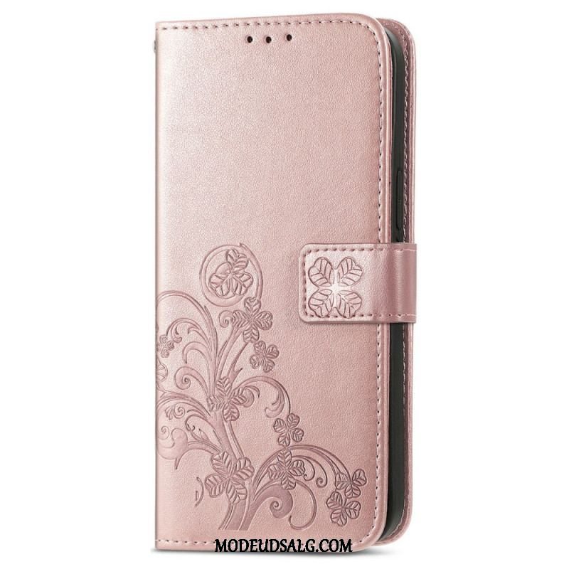 Flip Cover Samsung Galaxy A14 / A14 5G Abstrakte Blomster