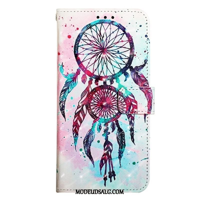 Flip Cover Samsung Galaxy A14 / A14 5G Med Snor Strap Dream Catcher