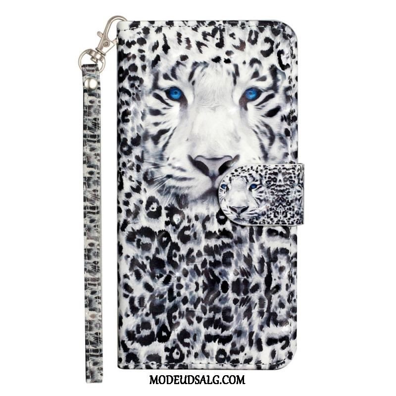 Flip Cover Samsung Galaxy A14 / A14 5G Med Snor Strappy Leopard