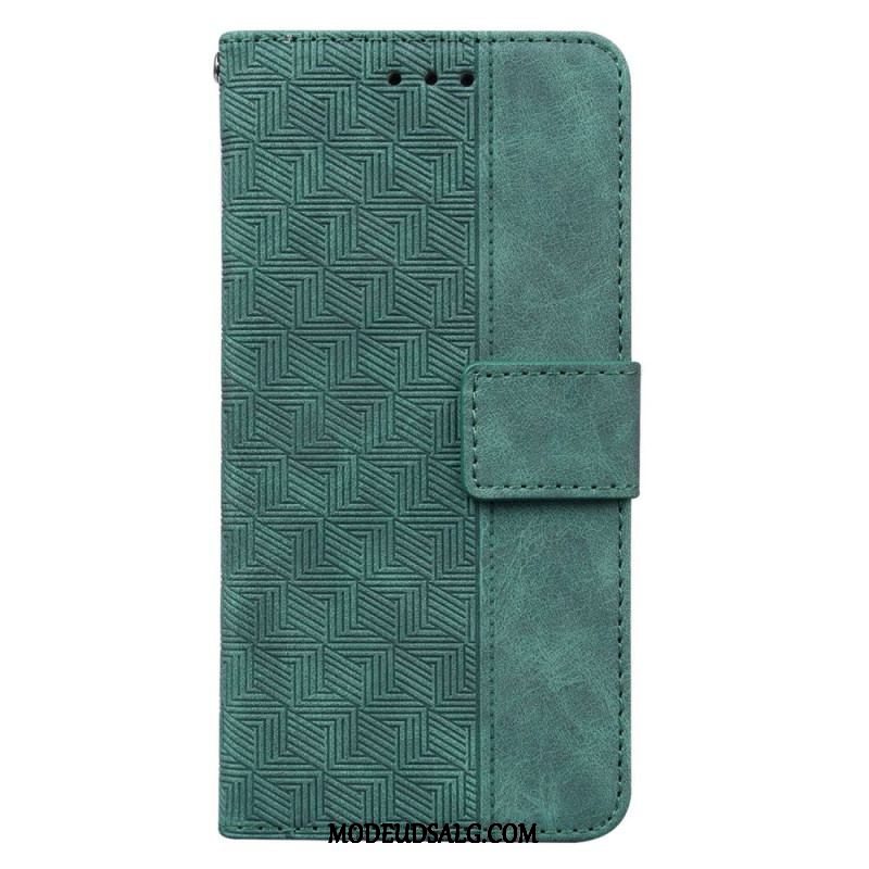 Flip Cover Samsung Galaxy A14 / A14 5G Med Snor Strappy Mønster