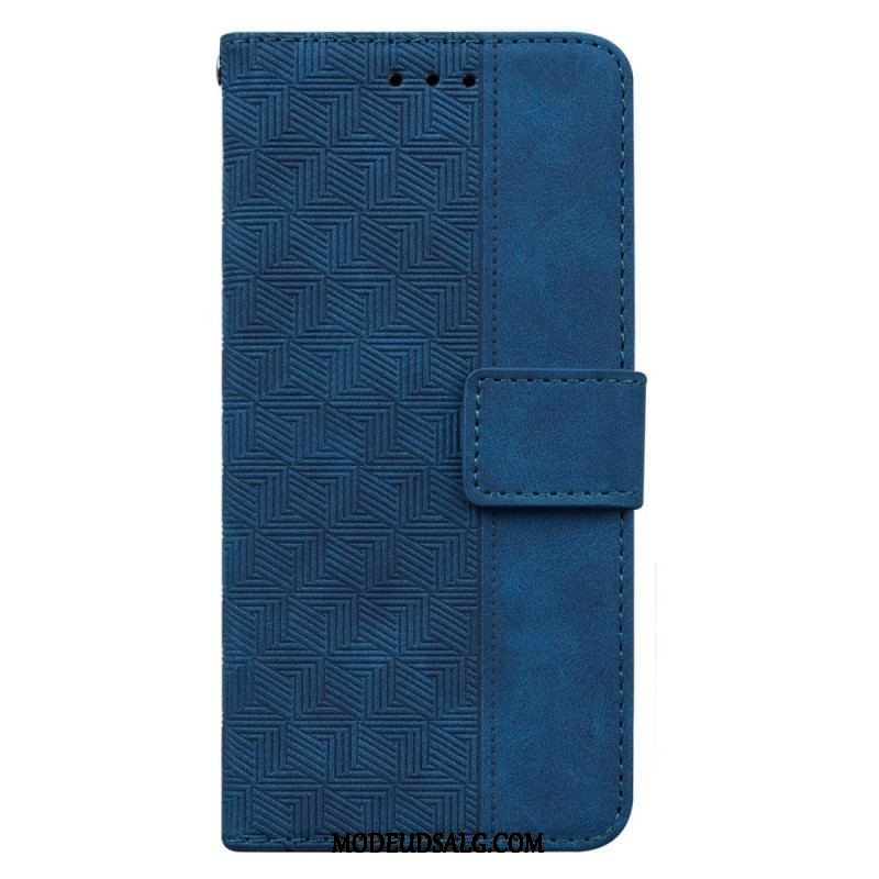 Flip Cover Samsung Galaxy A14 / A14 5G Med Snor Strappy Mønster