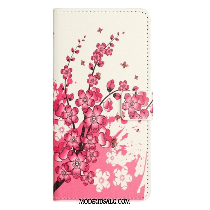 Flip Cover Samsung Galaxy A14 / A14 5G Tropiske Blomster