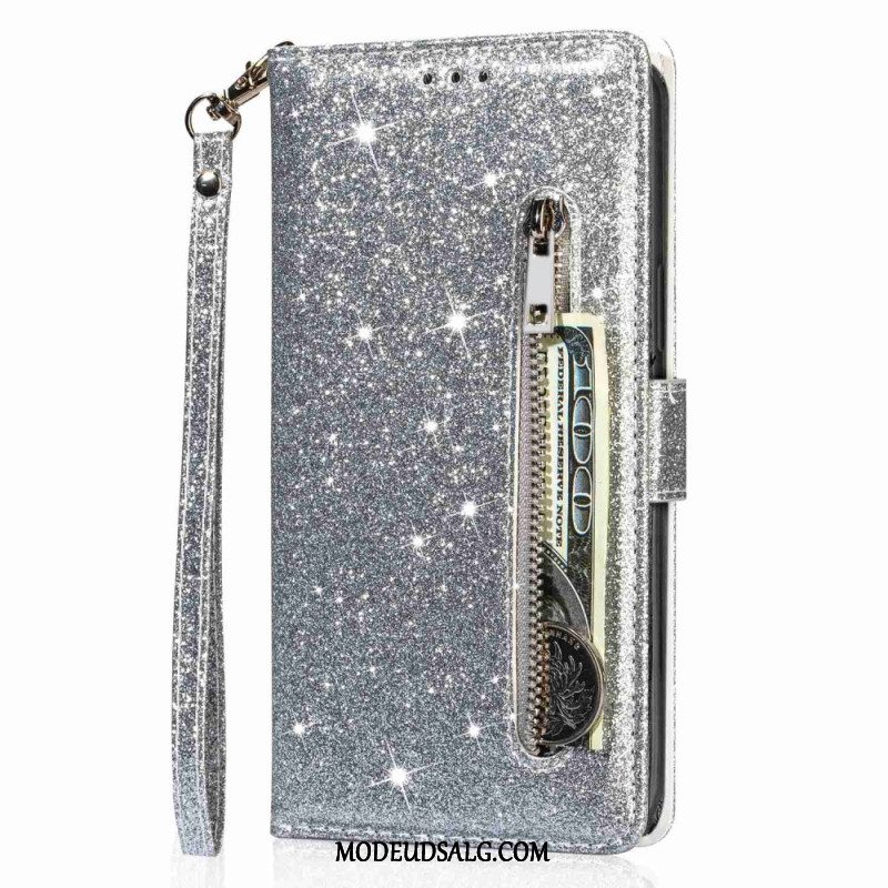 Flip Cover Samsung Galaxy A15 Glitter Front Møntpung