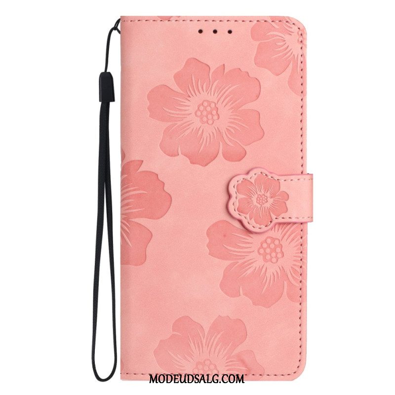 Flip Cover Samsung Galaxy A16 5g Blomsterremsdesign