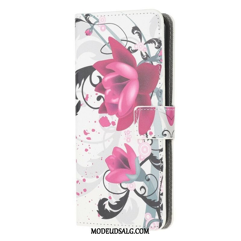 Flip Cover Samsung Galaxy A42 5G Tropiske Blomster