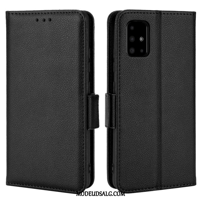 Flip Cover Samsung Galaxy A51 5G Læder Cover Flap Dobbelt Nye Farver