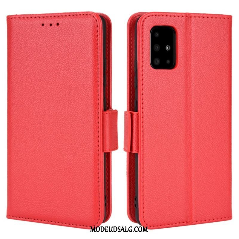 Flip Cover Samsung Galaxy A51 5G Læder Cover Flap Dobbelt Nye Farver