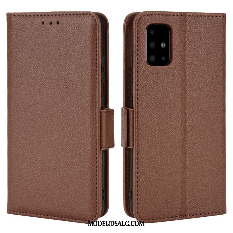 Flip Cover Samsung Galaxy A51 5G Læder Cover Flap Dobbelt Nye Farver