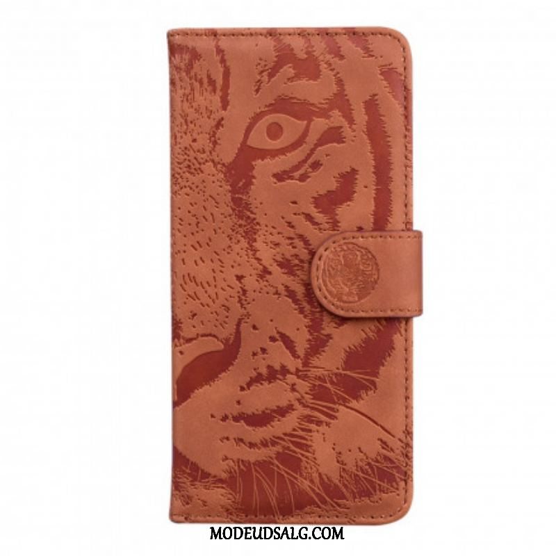 Flip Cover Samsung Galaxy A52 4G / A52 5G / A52s 5G Tiger Ansigtsprint