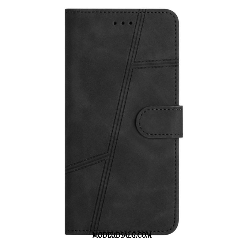 Flip Cover Samsung Galaxy A53 5G Med Snor Lanyard Linjer