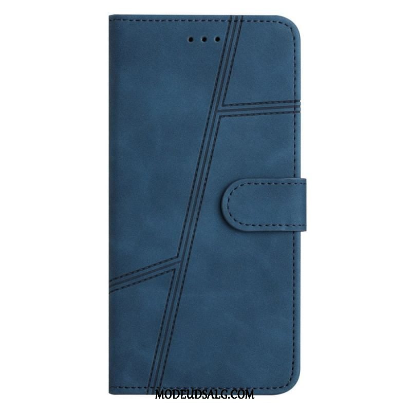 Flip Cover Samsung Galaxy A53 5G Med Snor Lanyard Linjer