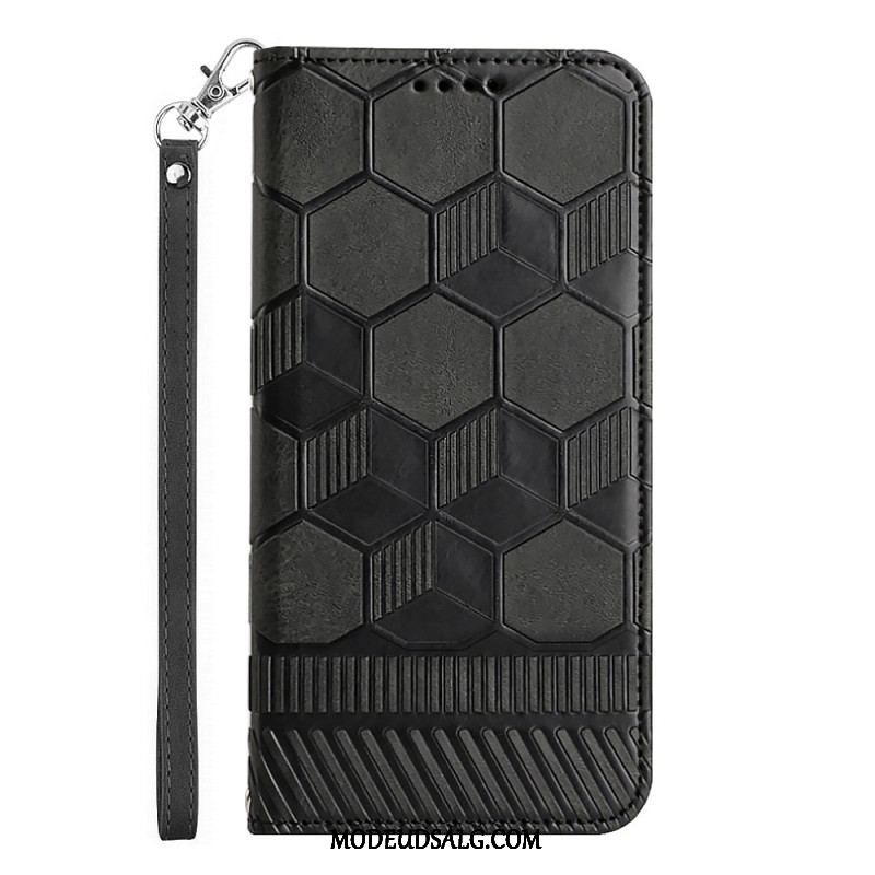 Flip Cover Samsung Galaxy A54 5G Fodboldbold Mønster